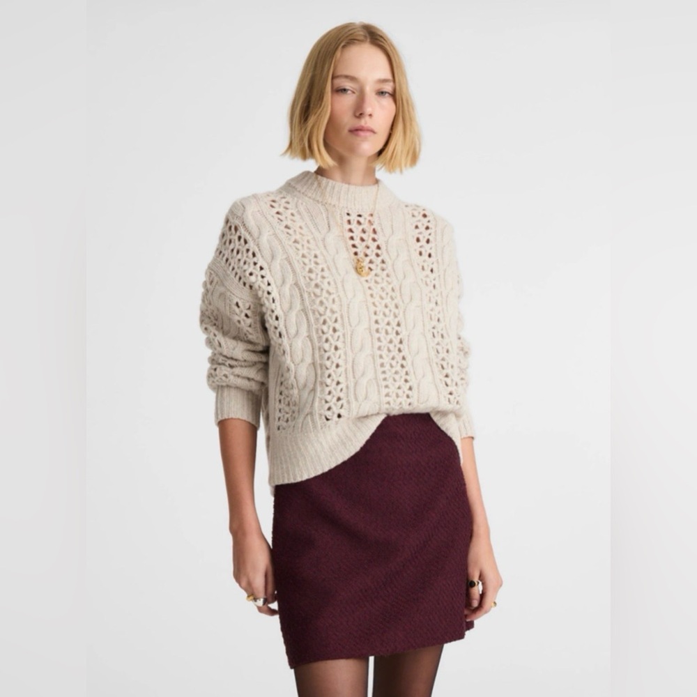 Madewell skirt in dark pomegranate